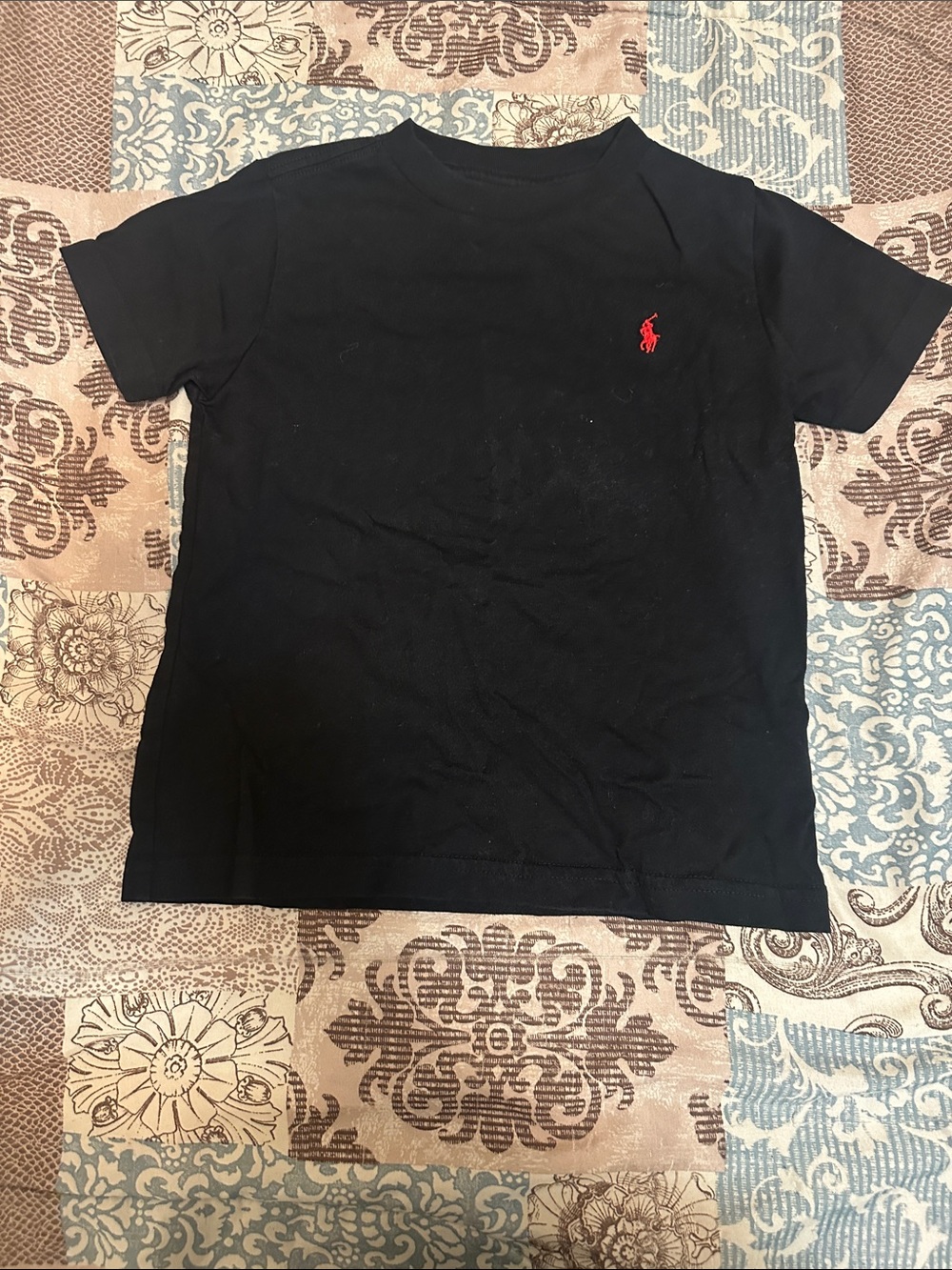 Polo by Ralph Lauren Black Short-Sleeve Tee with Red Pony